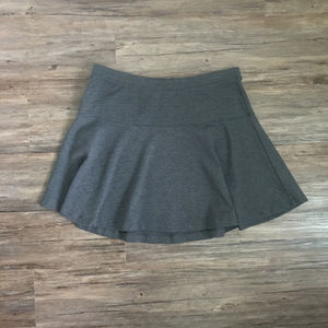 Gray Ponte Knit Skater Skirt